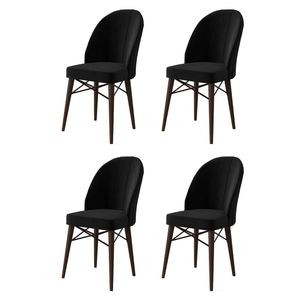Ritim - Set stolica u crnoj i smešnoj boji (4 komada)