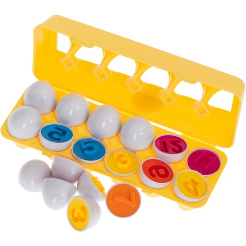 Montessori edukativna slagalica u kutiji s jajima brojke, 12 kom. slika 6