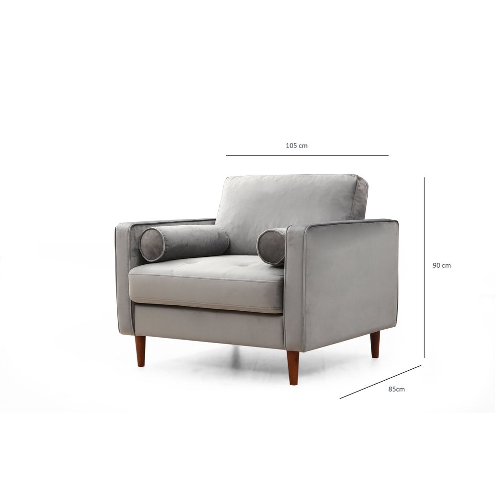 Rome - Svijetlo Siva Wing Chair slika 8