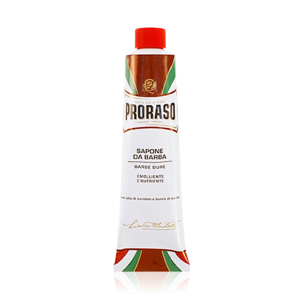 PRORASO Red shaving soap for hard beards in a tube for men 150 ml slika 1