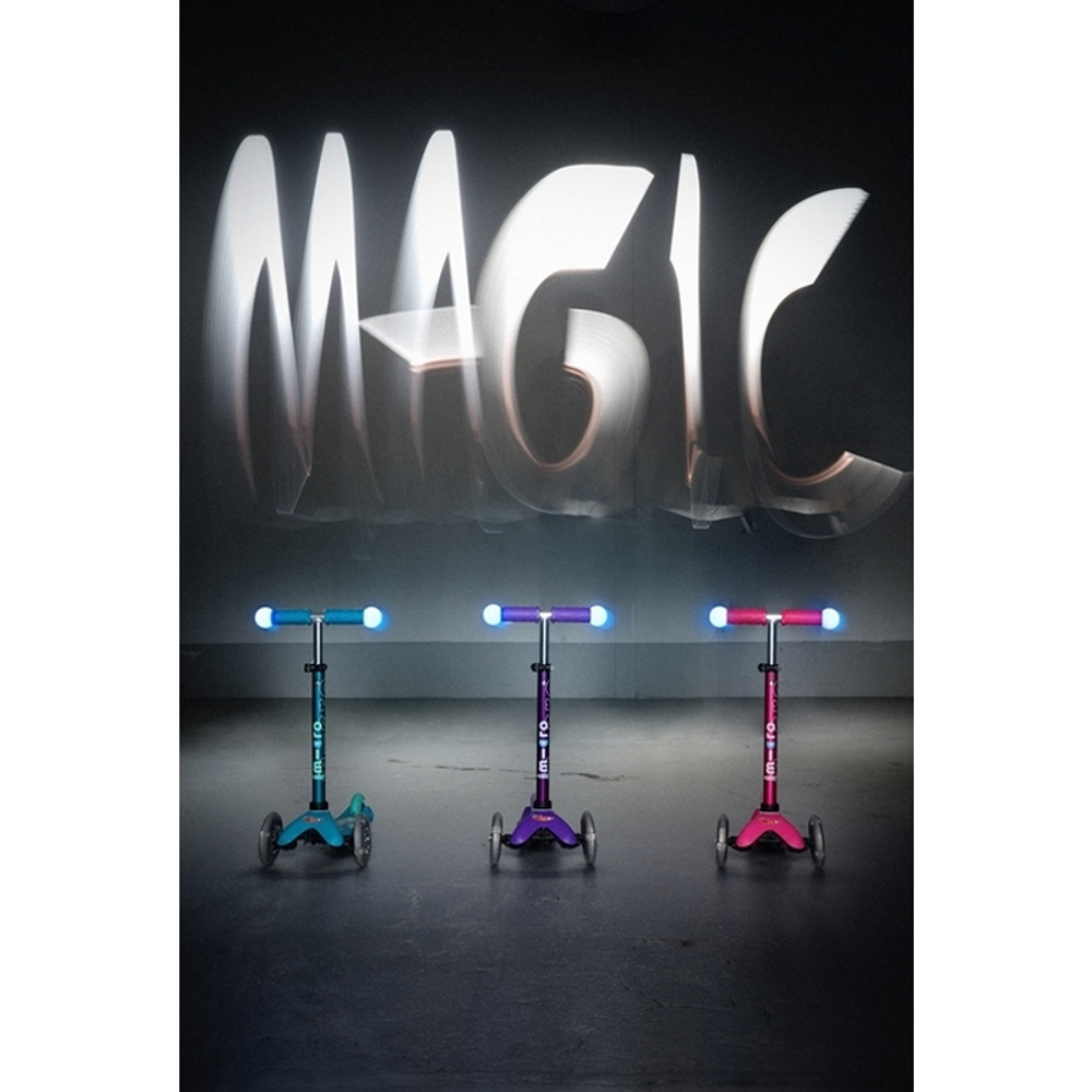 Micro Romobil Mini Deluxe Magic LED, Navy Blue slika 2