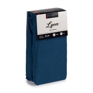 Elastični čaršav Vitapur Lyon - plavi 90x200 cm