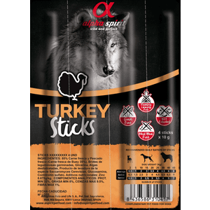 Alpha Spirit poslastice za pse, štapići puretina 40gr
