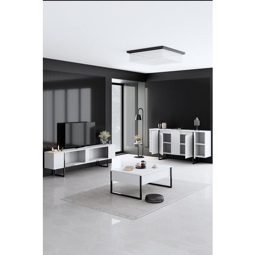 Luxe - White, Black White
Black Living Room Furniture Set slika 8