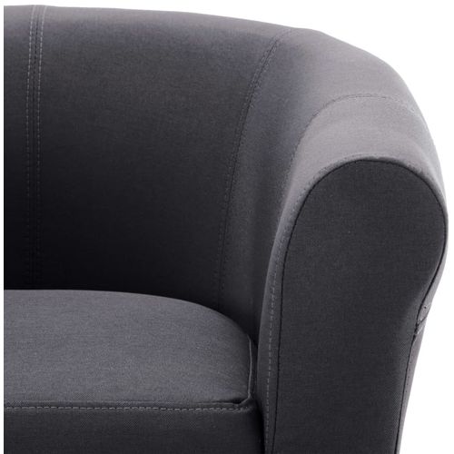 2-dijelni set fotelje i taburea od tkanine crni slika 13