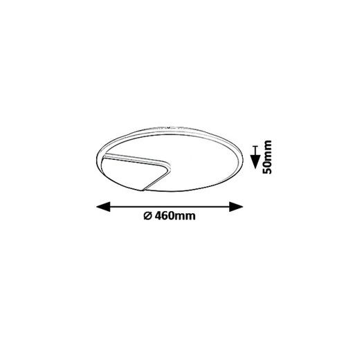 Rabalux Boswell, plafonjera, LED 40W, bela/hrom slika 5