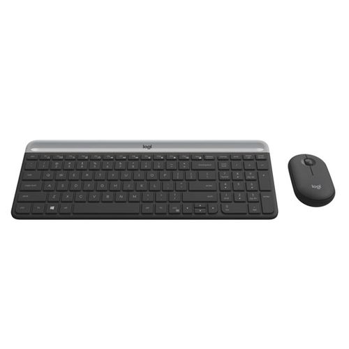 Logitech bežični desktop komplet MK470 Slim Wireless crna slika 2