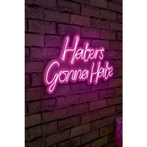 Wallity Ukrasna plastična LED rasvjeta, Haters Gonna Hate - Pink slika 11