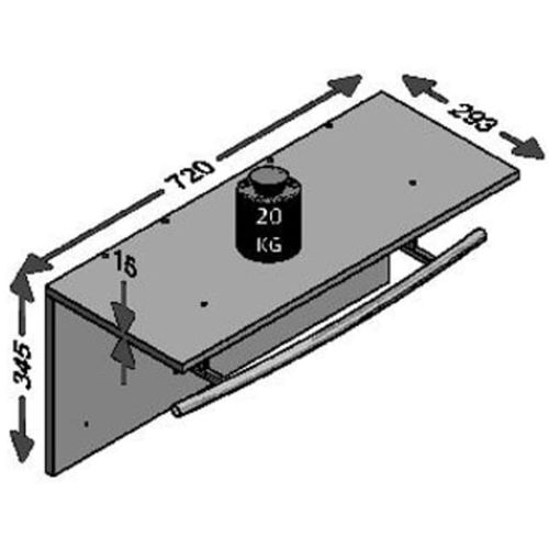 FMD zidna vješalica za kapute 72 x 29,3 x 34,5 cm boja hrasta slika 5