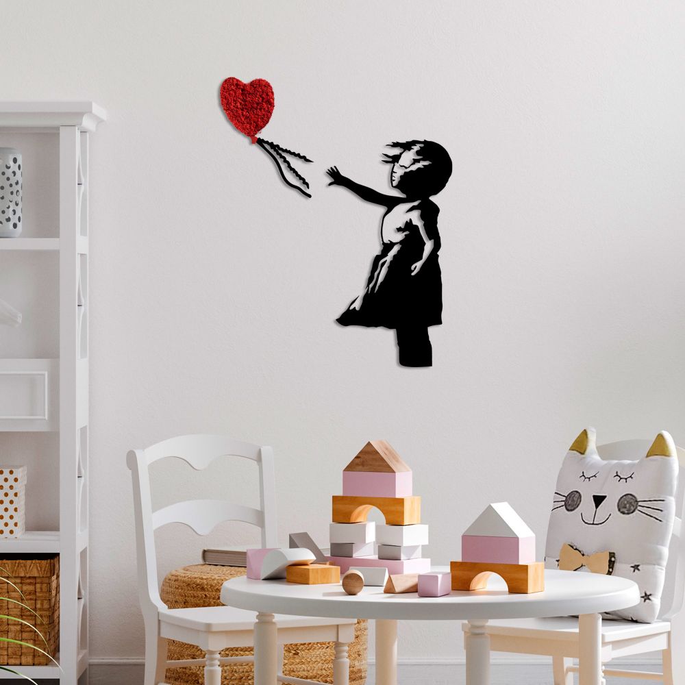Dekorativni Metalni Zidni Ukras 'Banksy - 13-1 Red' slika 2