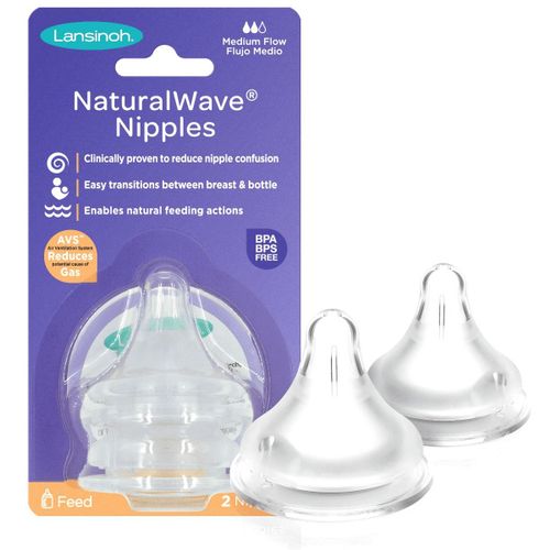 Lansinoh NaturalWave® Duda za bočicu, srednji protok - 2 kom slika 1