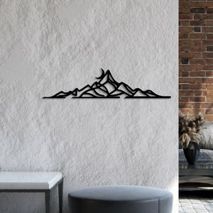 Dekorativni Metalni Zidni Ukras 'Landscape 2 Black'