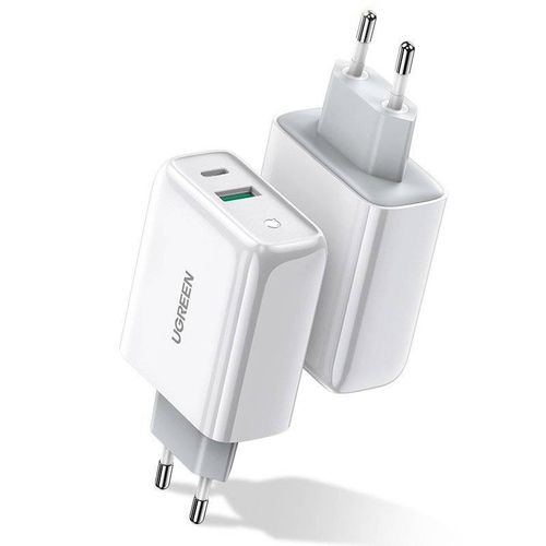 Kućni punjač UGREEN, 38W, USB-A+USB-C, bijeli slika 1