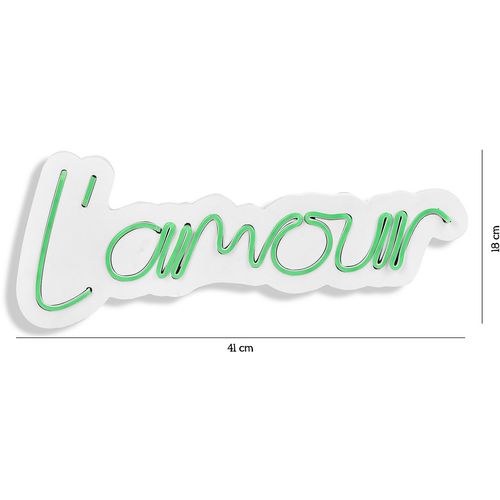 Wallity Ukrasna plastična LED rasvjeta, L'amour - Green slika 7