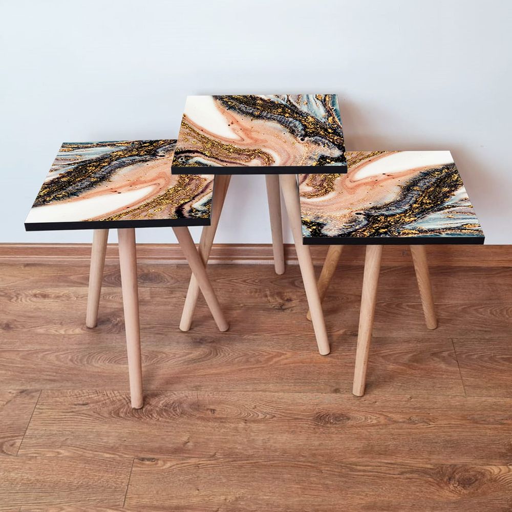 Nesting stolovi 3Shp147 - (3 komada) - boje: višebojni slika 1