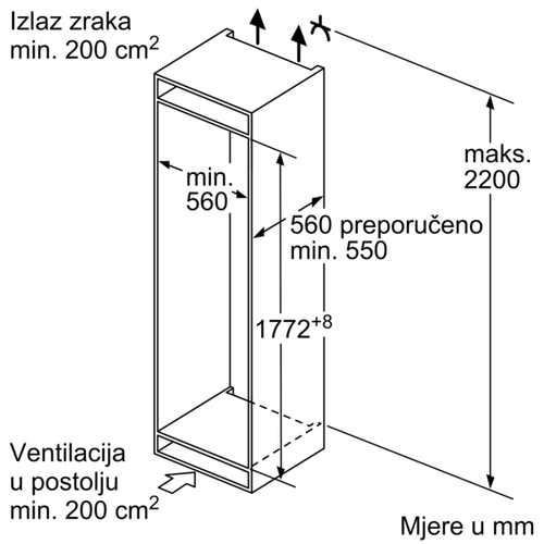 Bosch ugradbeni hladnjak KIV86VFE1 slika 10