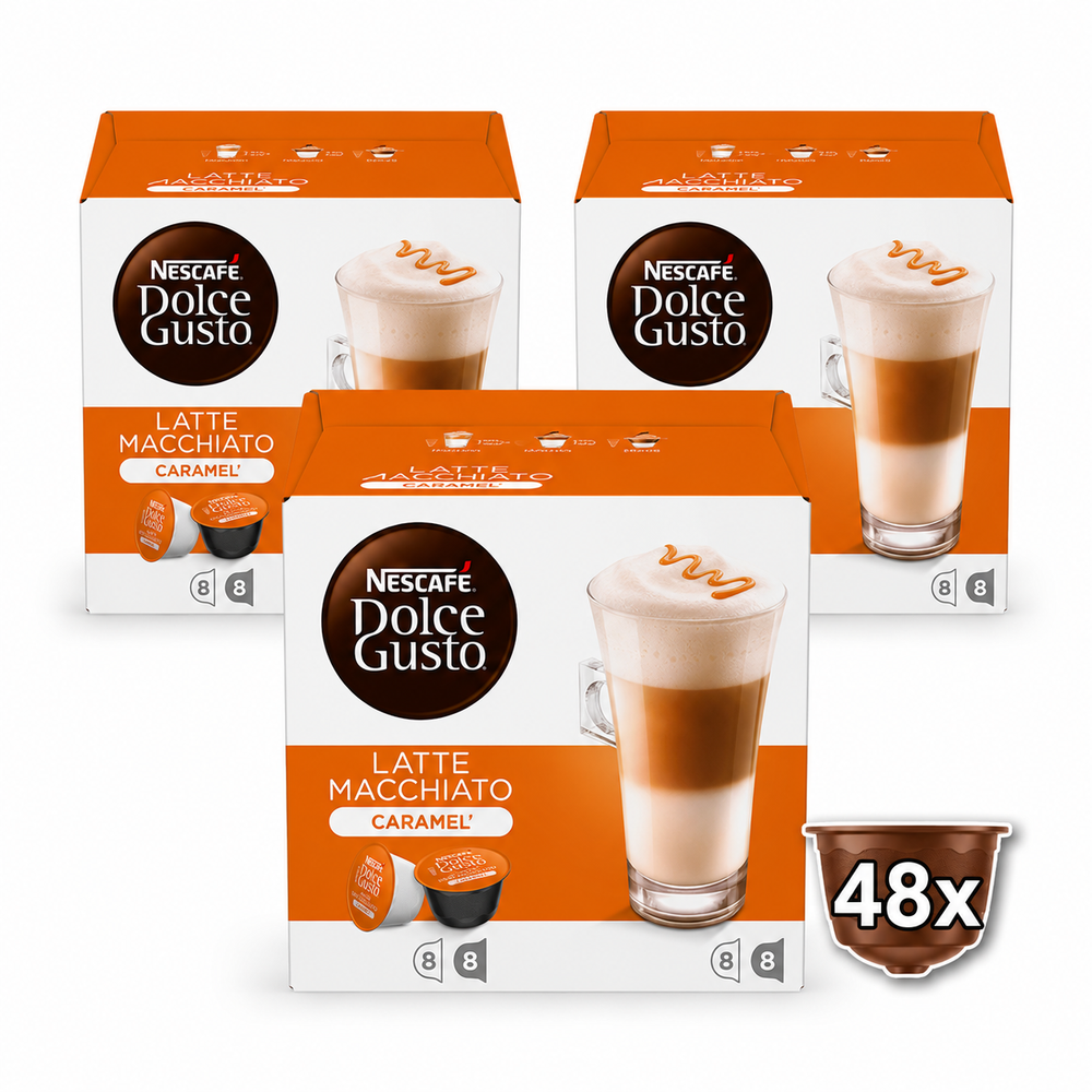 Nescafé Dolce Gusto kapsule Caramel Macchiato 3x145,6g, 48 kapsula XXL slika 1
