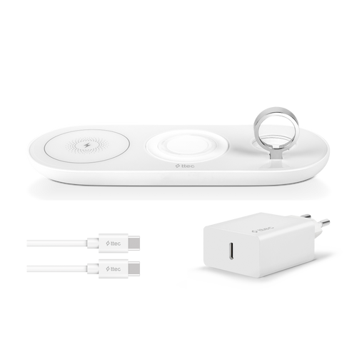 Ttec AirCharger Trio 3 İN 1 iPhone + Apple Watch + AirPods Wireless Speed Charging Station+ 20WPD Charger slika 9