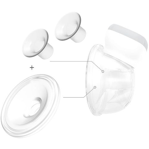 BabyOno set rezervnih dijelova za izdajalicu Shelly 1000 KIT II - silikonski nastavak 28 mm i lijevci 24 mm i 21 mm slika 1