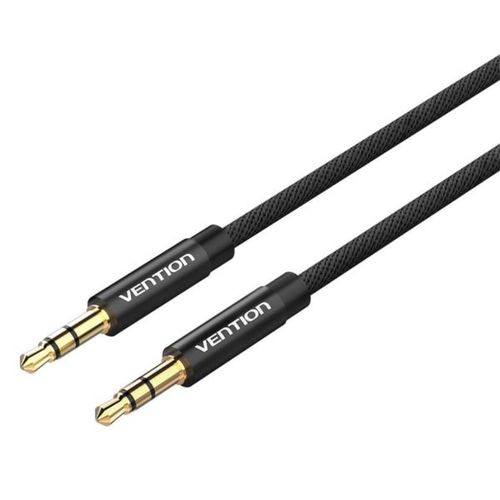 Vention Fabric Braided 3.5mm Male to Male Audio Cable 0,5m, Black slika 1