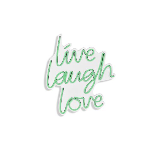 Wallity Ukrasna plastična LED rasvjeta, Live Laugh Love - Green slika 15