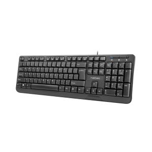 Natec NKL-0967 TROUT, Slim Multimedia Keyboard US, USB, Black