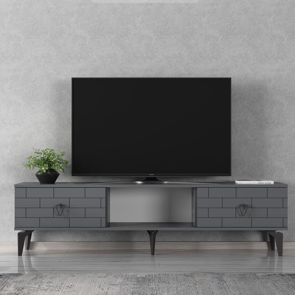 TV Stalak Varna u Antracit Boji slika 1