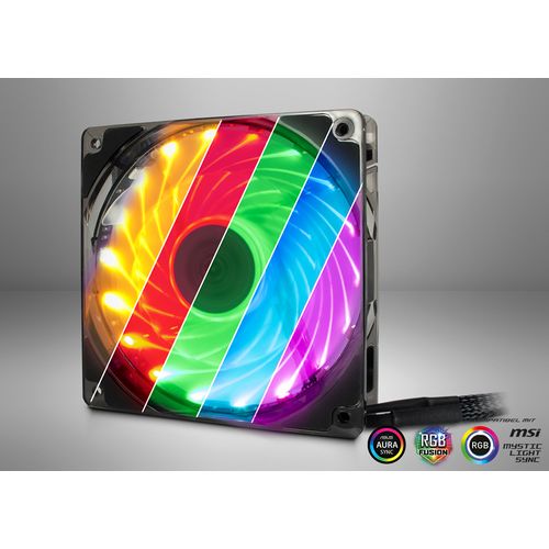 InterTech Fan L-12025 Aura 120mm LED RGB slika 2