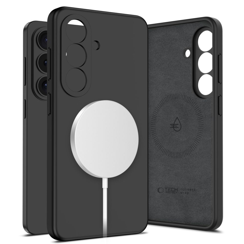 Tech-Protect silikonska MagSafe maskica za Samsung Galaxy S26+Plus – crna slika 1
