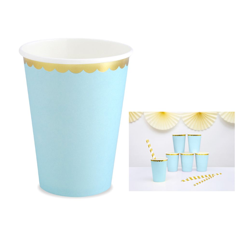KPP16-001J Papirna čaša Plava 220ml, 6kom slika 1