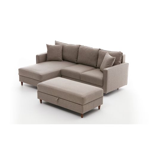 Atelier Del Sofa Kutna garnitura, Krem, Eva Left - Cream slika 6