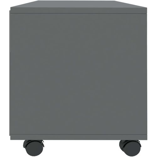 TV ormarić s kotačima visoki sjaj sivi 90x35x35 cm od iverice slika 5