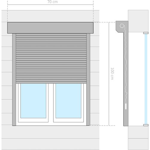 Rolete aluminijske 70 x 100 cm bijele slika 24