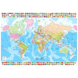 Political Worldmap puzzle 1500pcs