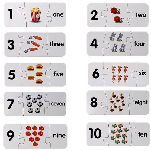 Edukativne puzzle - brojevi do 10 na engleskom slika 2