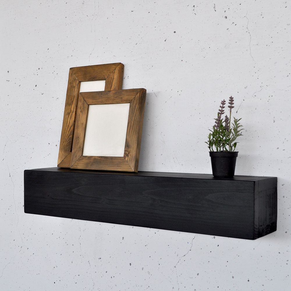 Raf286 Black Decorative Wooden Wall Shelf slika 2