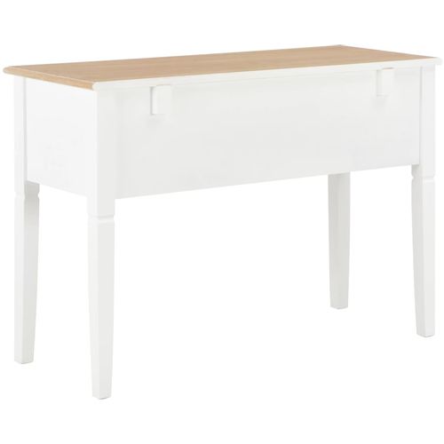 Pisaći stol bijeli 109,5 x 45 x 77,5 cm drveni slika 12