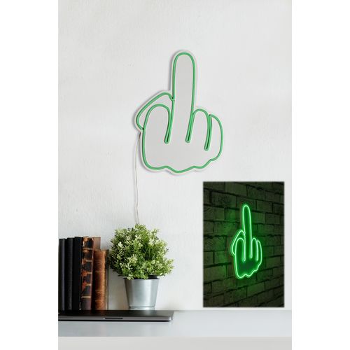 Wallity Ukrasna plastična LED rasvjeta, Middle Finger - Green slika 3