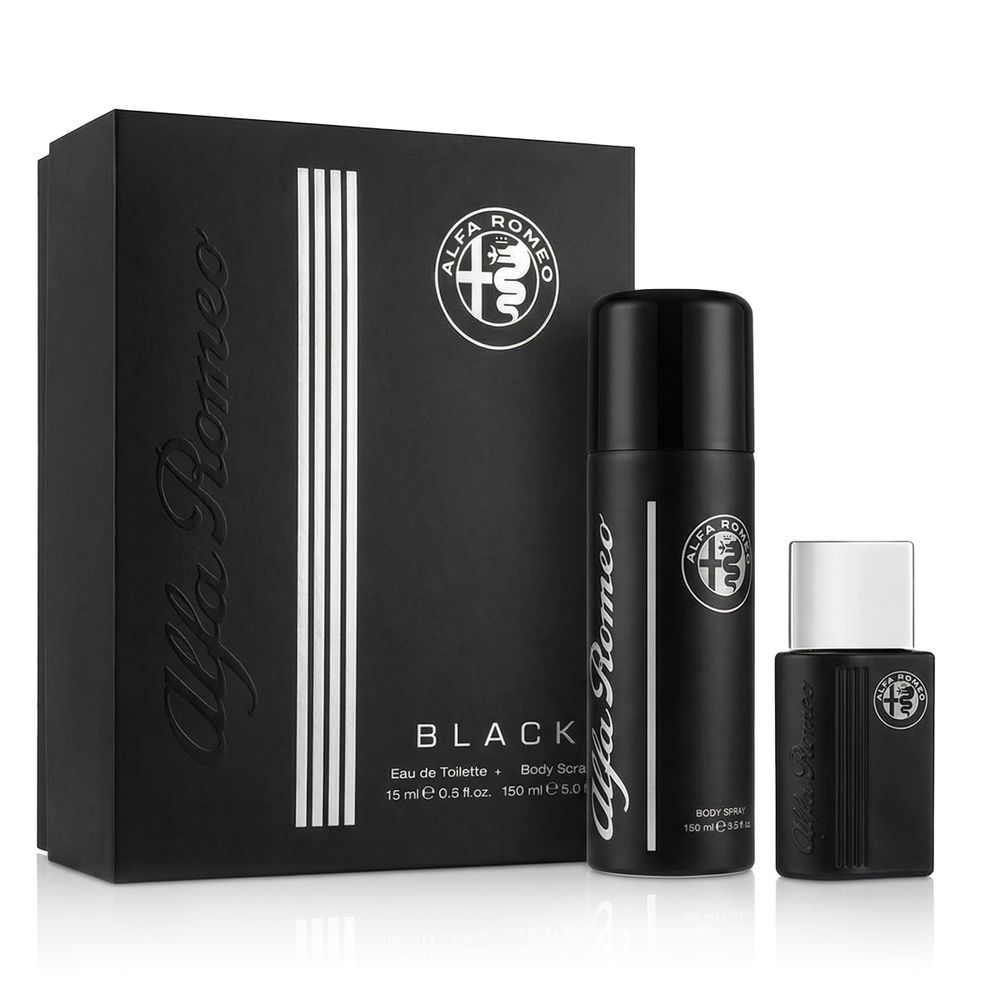 Alfa Romeo Black EDT 15 ml + Bodyspray 150 ml (man) slika 1