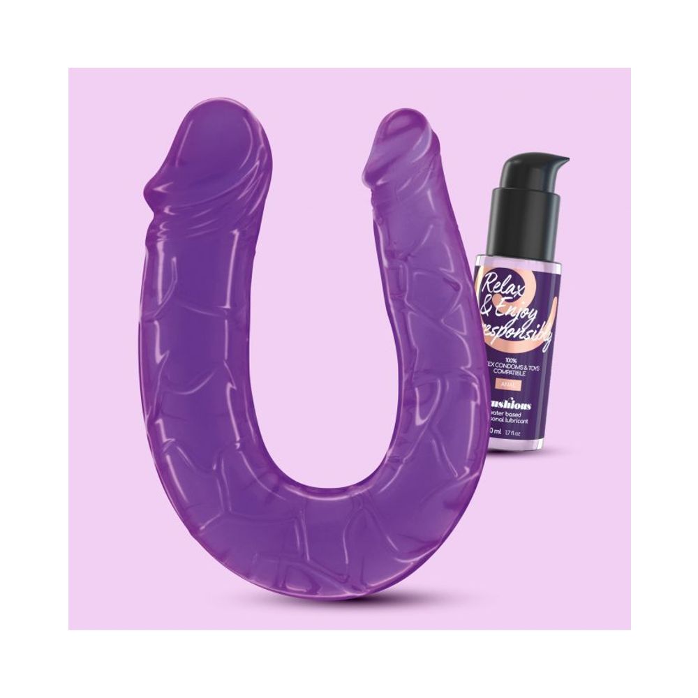 Dvostruki dildo Crushious - Deep Diver, ljubičasti slika 1