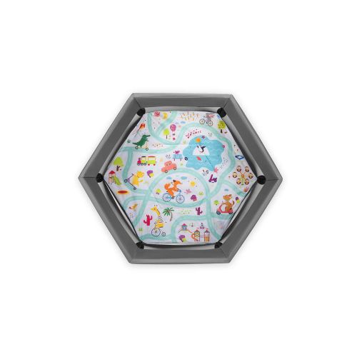 Lionelo dječja igraonica/vrtić Roel Hexagon 6-kutna, Grey Multicolor slika 3