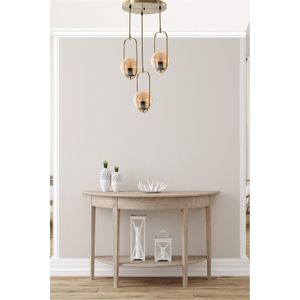 Ahu 3 Lü Tepsili Bal Camlı Eskitme Sarkıt Luster