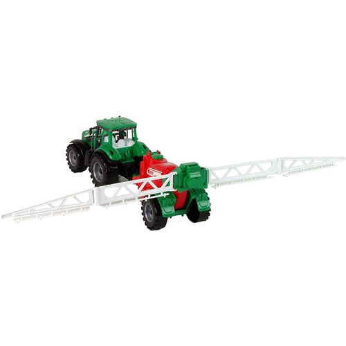 Zeleni traktor sa crvenom prskalicom slika 4