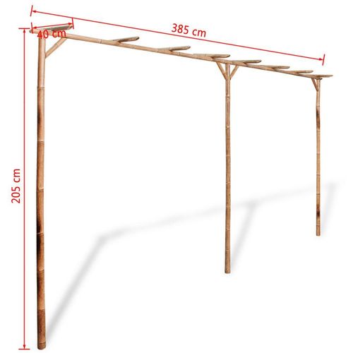 Pergola od Bambusa 385x40x205 cm slika 1