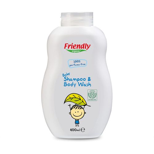 Friendly Organic Bebi šampon za kosu i telo bez parfema 400ml slika 1