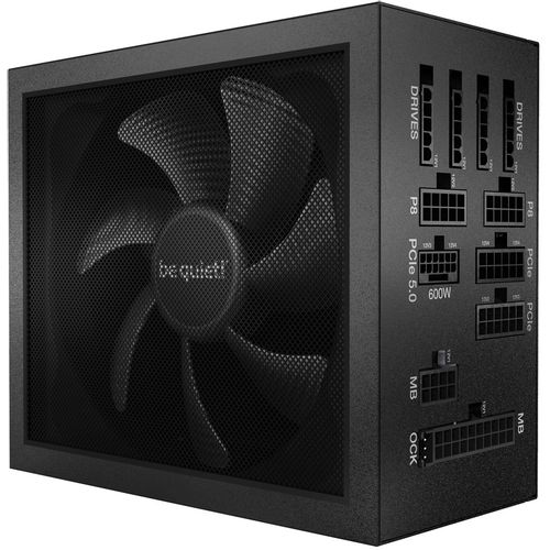 be quiet! BN334 DARK POWER 13 850W, 80 PLUS Titanium efficiency (up to 95.4%), ATX 3.0 PSU with full support for PCIe 5.0 GPUs and GPUs with 6+2 pin connector, Overclocking key switches between four 12V rails and one massive 12V rail slika 1