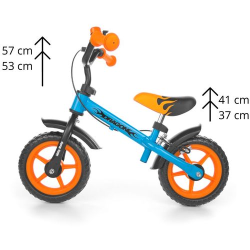 Milly Mally bicikl guralica Dragon s kočnicom plavo - narančasti slika 2