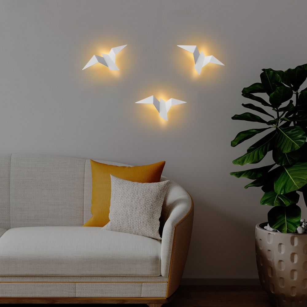 Pacalı - 13502 - M Bijela Zidna Lampa slika 3