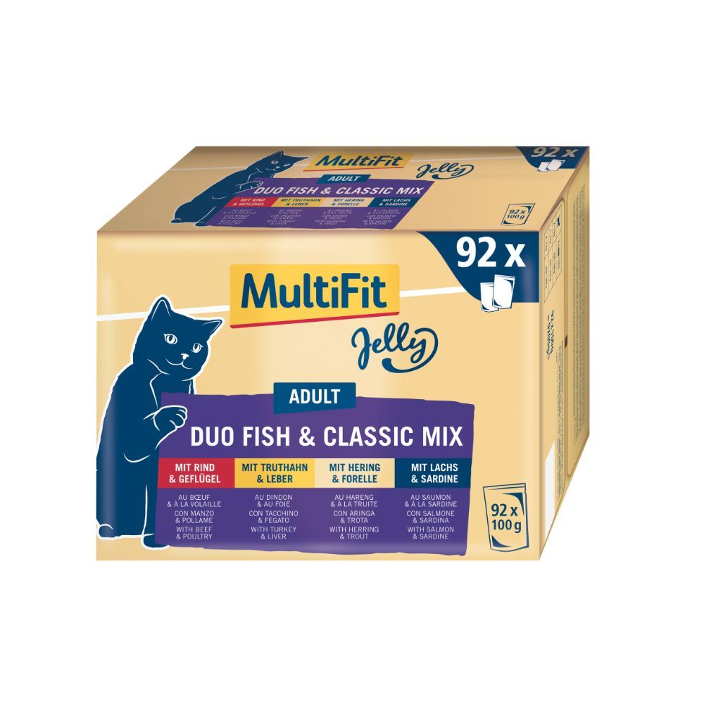 MultiFit Cat Adult Duo riba, classic u želeu Multipack 92x100 g slika 1