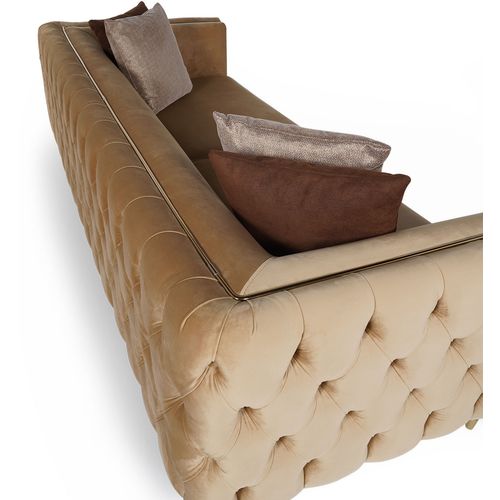 Olympus Cream 3-Seat Sofa slika 5